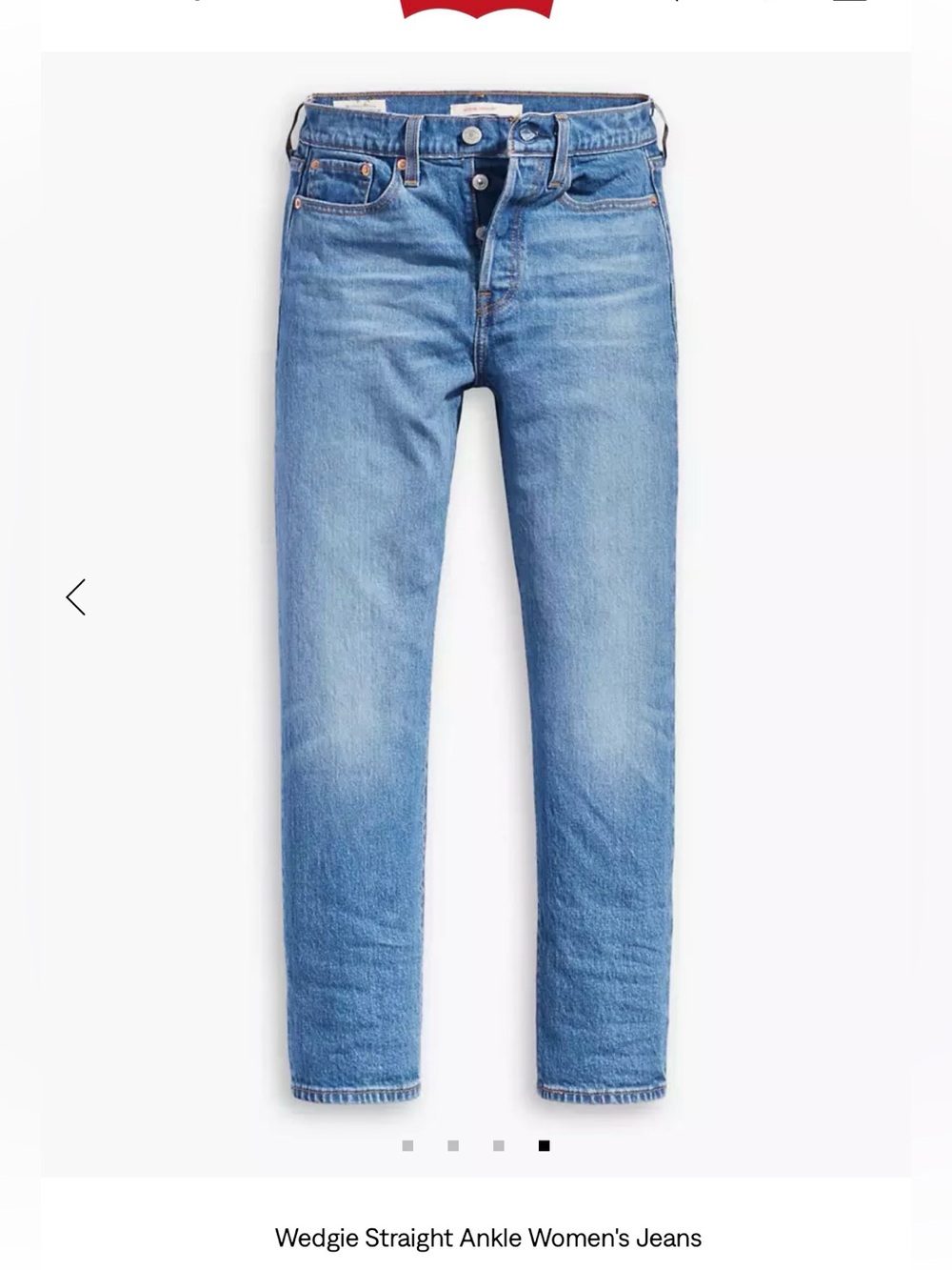 NWOT LEVI'S Wedgie Straight Ankle Women's Jean SIZE 27 - Medium Wash